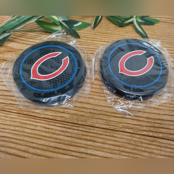 Chicago Bears Car Cup Coasters Set Of 4 - Picture 6 of 6